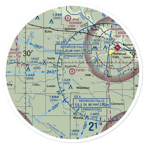 Fuhr Flying Svc Airport (60MN) VFR Sectional Sticker (30 mile)