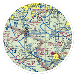 Maybee Airport (60MI) VFR Sectional Sticker (30 mile)