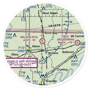 Nelson Private Airport (60IS) VFR Sectional Sticker (20 mile)