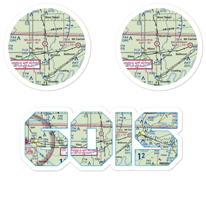 Nelson Private Airport (60IS) VFR Sectional Sticker Pack