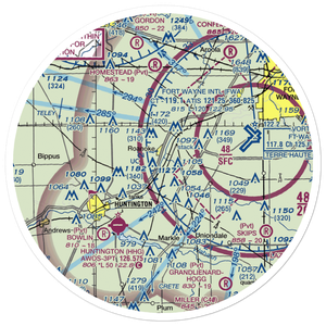 Fisher Farm Airport (60IN) VFR Sectional Sticker (30 mile)