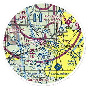 CHP Academy Airport (60CL) VFR Sectional Sticker (20 mile)