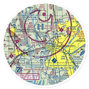 CHP Academy Airport (60CL) VFR Sectional Sticker (30 mile)