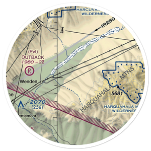 Wood's Airstrip (60AZ) VFR Sectional Sticker (20 mile)