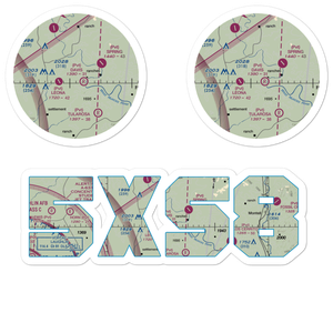 L Davis Ranch Airport (5XS8) VFR Sectional Sticker Pack