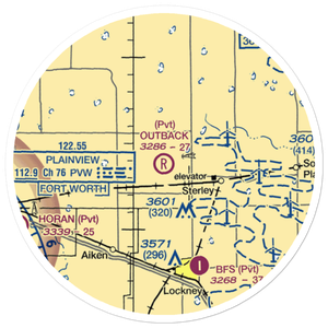 Outback Airport (5XS7) VFR Sectional Sticker (20 mile)
