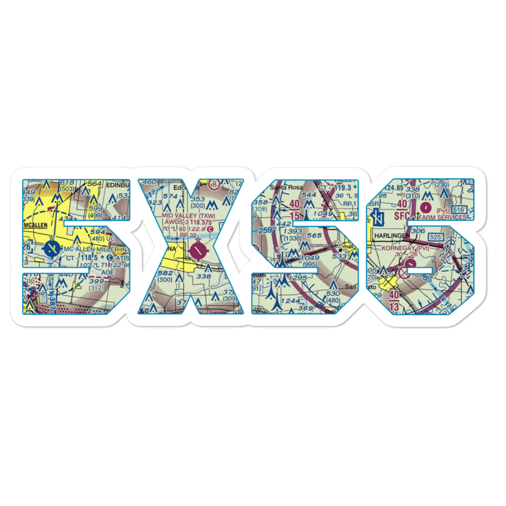 Old Reb Airport (5XS6) VFR Sectional Sticker 