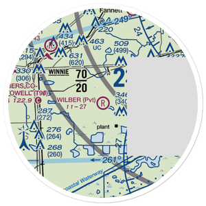 Wilber Farms Airport (5XS3) VFR Sectional Sticker (20 mile)