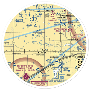 Kimball Farm Service Inc Airport (5XS2) VFR Sectional Sticker (30 mile)
