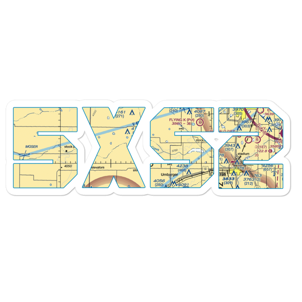 Kimball Farm Service Inc Airport (5XS2) VFR Sectional Sticker 
