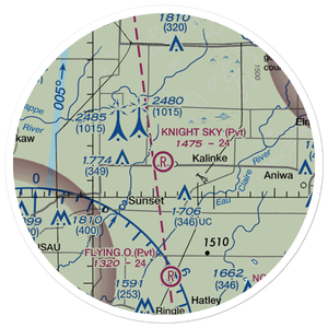 Knight Sky Airport (5WN8) VFR Sectional Sticker (20 mile)
