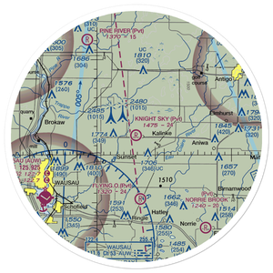 Knight Sky Airport (5WN8) VFR Sectional Sticker (30 mile)