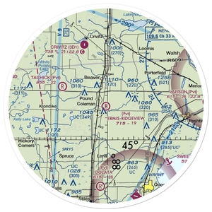 Ermis-Ridgeview Airport (5WI8) VFR Sectional Sticker (30 mile)