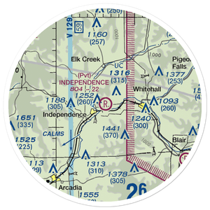 Independence Airport (5WI6) VFR Sectional Sticker (20 mile)