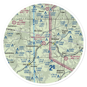 Independence Airport (5WI6) VFR Sectional Sticker (30 mile)