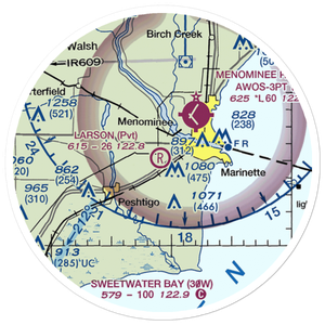 Larson Airport (5WI4) VFR Sectional Sticker (20 mile)