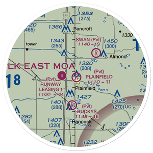 Plainfield International Airport (5WI2) VFR Sectional Sticker (20 mile)