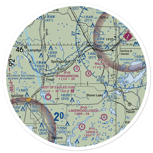 Springbrook Airport (5WI1) VFR Sectional Sticker (30 mile)