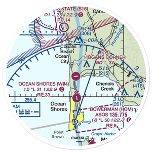 Hogan's Corner Airport (5WA8) VFR Sectional Sticker (20 mile)