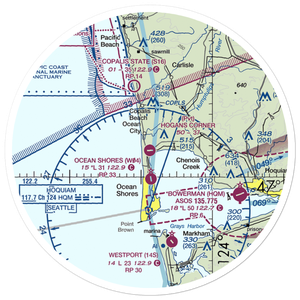 Hogan's Corner Airport (5WA8) VFR Sectional Sticker (30 mile)