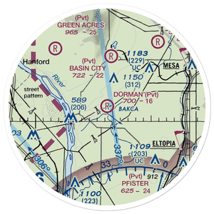 Dorman Field (5WA1) VFR Sectional Sticker (20 mile)