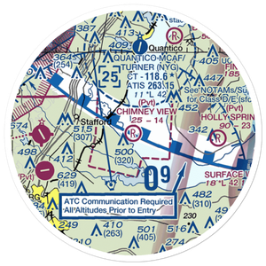 Chimney View Airport (5VA5) VFR Sectional Sticker (20 mile)