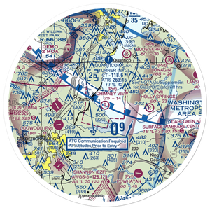 Chimney View Airport (5VA5) VFR Sectional Sticker (30 mile)