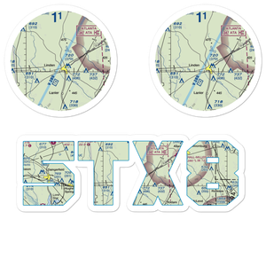 Boon/Lovelace Airport (5TX8) VFR Sectional Sticker Pack