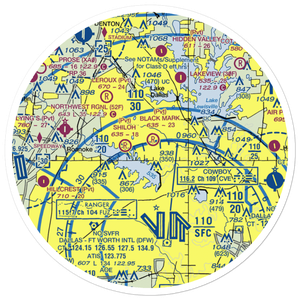 Hilliard Landing Area Airport (5TX6) VFR Sectional Sticker (30 mile)