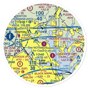 Hidden Valley Airpark (5TX0) VFR Sectional Sticker (20 mile)