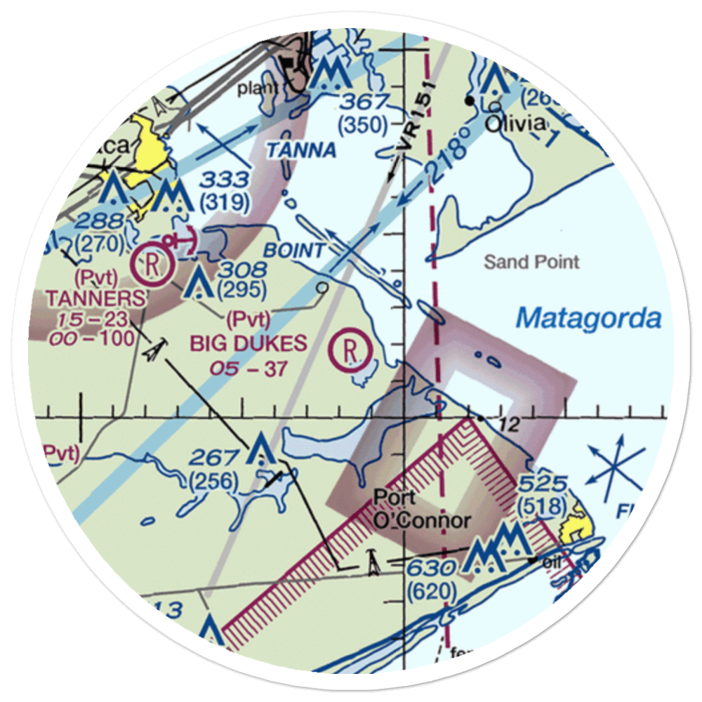 Big Duke's Place Airport (5TS9) VFR Sectional Sticker (20 mile) 