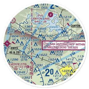 Bear Creek Ranch Airport (5TS8) VFR Sectional Sticker (20 mile)