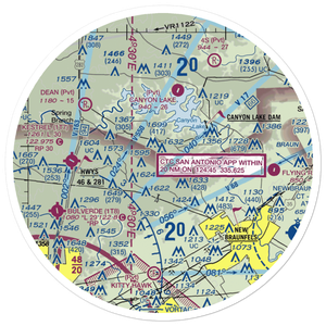 Bear Creek Ranch Airport (5TS8) VFR Sectional Sticker (30 mile)