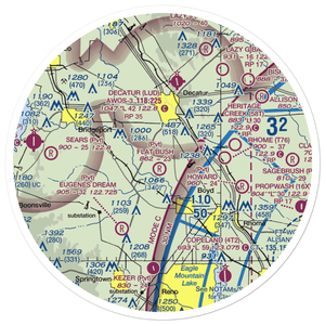 Mc Entire Airport (5TS4) VFR Sectional Sticker (30 mile)