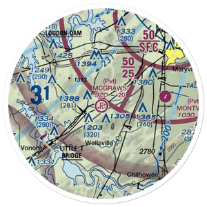 Mcgraw's Backyard Airport (5TN4) VFR Sectional Sticker (20 mile)