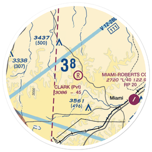 Willis N Clark Airport (5TE8) VFR Sectional Sticker (20 mile)
