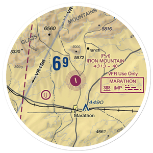 Iron Mountain Ranch Airport (5TE5) VFR Sectional Sticker (20 mile)