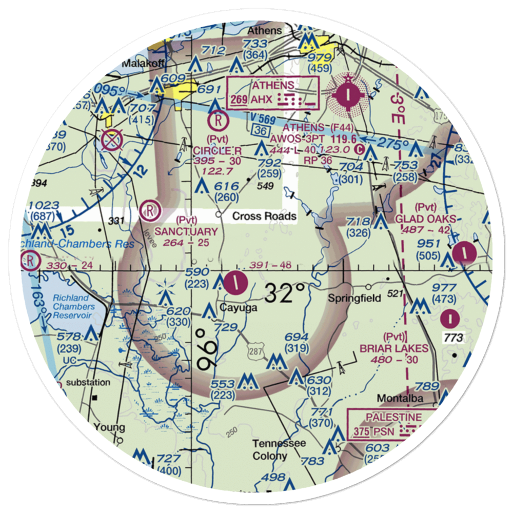 Deer Meadow Ranch Airport (5TA8) VFR Sectional Sticker (30 mile) 