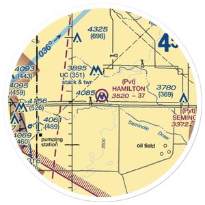 Hamilton Aircraft, Inc Airport (5TA0) VFR Sectional Sticker (20 mile)
