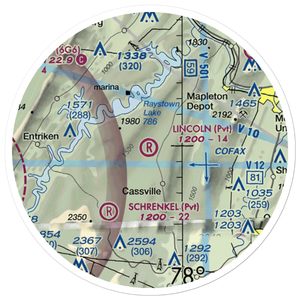 Lincoln Farms Airport (5PN8) VFR Sectional Sticker (20 mile)