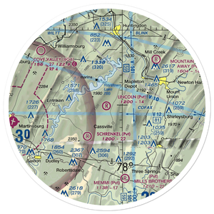Lincoln Farms Airport (5PN8) VFR Sectional Sticker (30 mile)