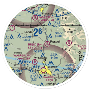 Shield Farm Airport (5PA6) VFR Sectional Sticker (20 mile)