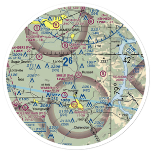 Shield Farm Airport (5PA6) VFR Sectional Sticker (30 mile)