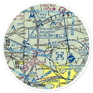 Metzler Airport (5PA3) VFR Sectional Sticker (20 mile)