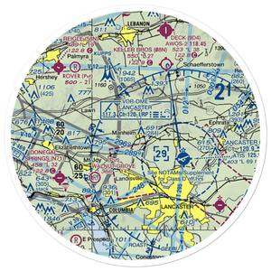 Metzler Airport (5PA3) VFR Sectional Sticker (30 mile)