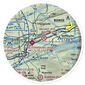 Broadt Personal Use Airport (5PA1) VFR Sectional Sticker (20 mile)