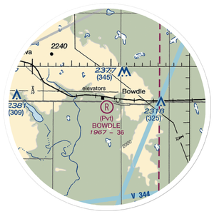 Bowdle Municipal Airport (5SD3) VFR Sectional Sticker (20 mile)