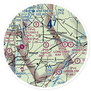 Hatch Airport (5OR8) VFR Sectional Sticker (20 mile)