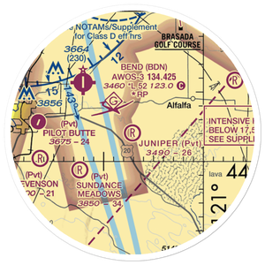 Juniper Air Park (5OR5) VFR Sectional Sticker (20 mile)