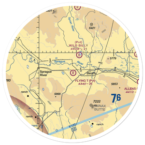 Flying T Ranch Airport (5OR4) VFR Sectional Sticker (30 mile)
